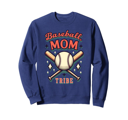Baseball Mom Tribe Proud Sports Parent Sweatshirt - Minimalist Print Unisex - T-Shirt, Sweatshirt, Hoodie
