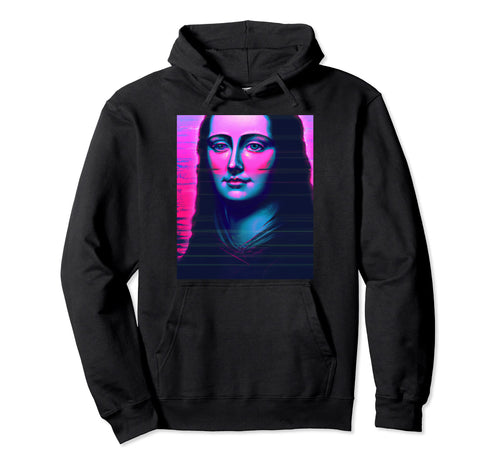 Vaporwave Aesthetic Portrait Hoodie - Unique Graphic Men Women - T-Shirt, Sweatshirt, Hoodie