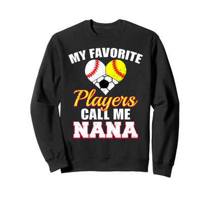 My Favorite Players Baseball Softball Sweatshirt - Streetwear Style Unisex - T-Shirt, Sweatshirt, Hoodie