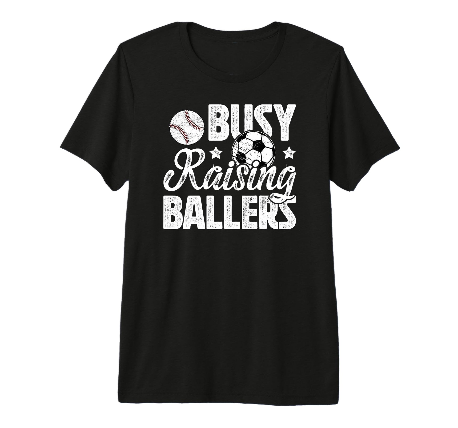Mens Busy Raising Ballers Soccer T-Shirt - Trendy Graphic Men Women - T-Shirt, Sweatshirt, Hoodie