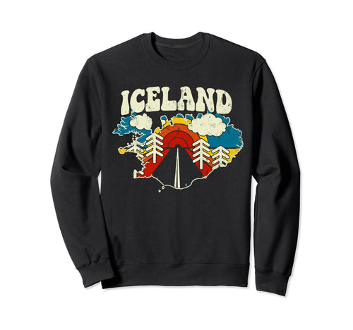 Iceland Icelandic Country Rainbow 70S Sweatshirt - Custom Art Print Unisex - T-Shirt, Sweatshirt, Hoodie