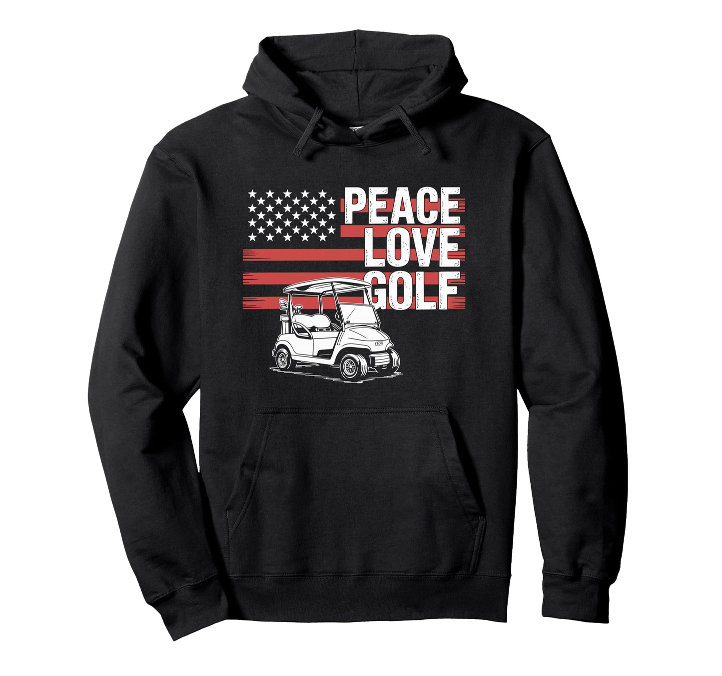 Peace Love Golf Golfing Player Hoodie - Casual Everyday Wear for Adults - T-Shirt, Sweatshirt, Hoodie
