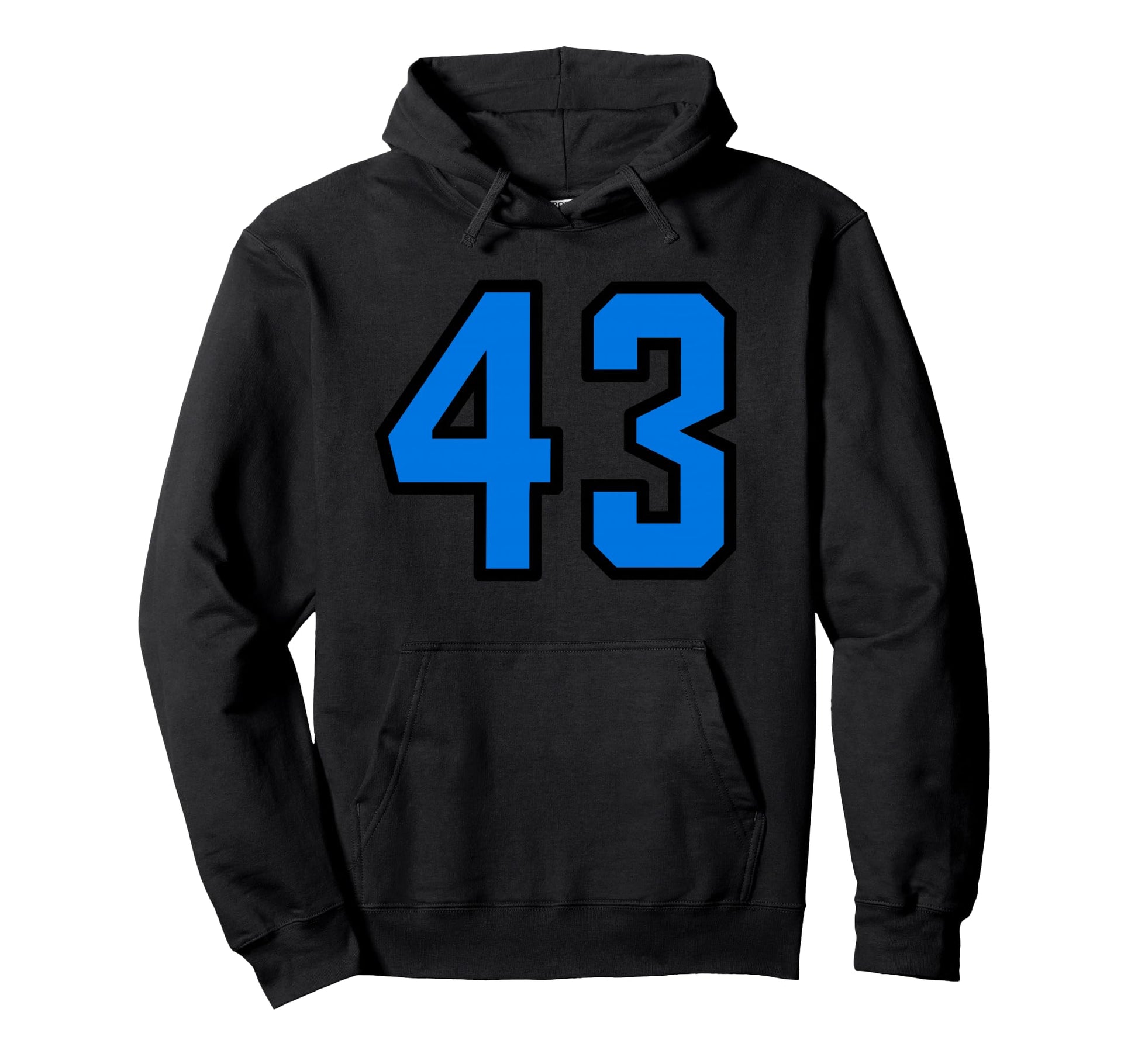 Blue Black Sport Team Number 43 Hoodie - Custom Art Print Unisex - T-Shirt, Sweatshirt, Hoodie