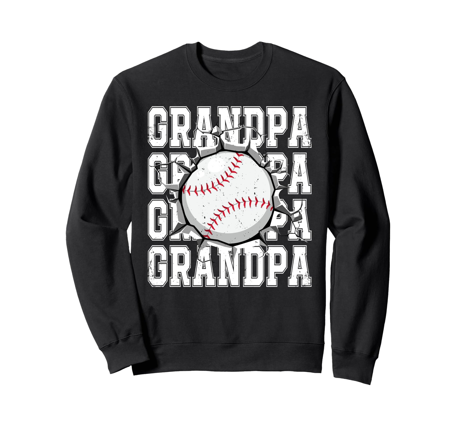 Baseball Grandpa Cracked Wall Sweatshirt - Streetwear Style for Adults - T-Shirt, Sweatshirt, Hoodie