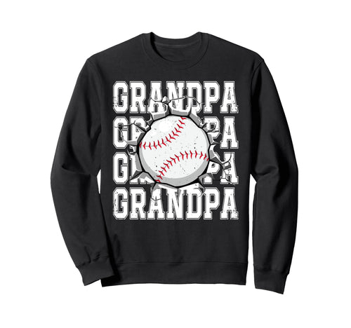 Baseball Grandpa Cracked Wall Sweatshirt - Streetwear Style for Adults - T-Shirt, Sweatshirt, Hoodie