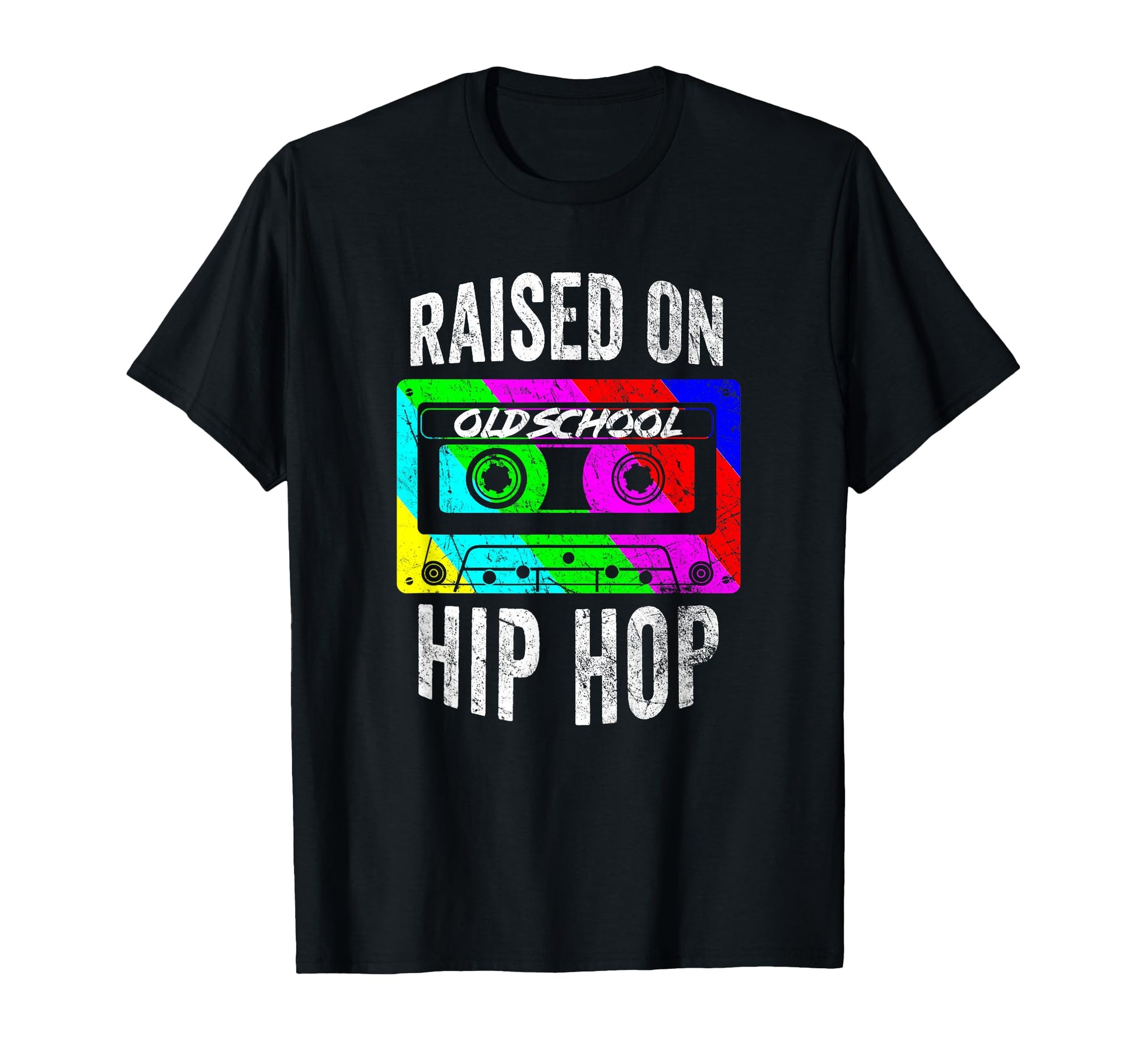 Raised Oldschool Hip Hop 90S Rap T-Shirt - Fun Novelty Design for Adults - T-Shirt, Sweatshirt, Hoodie
