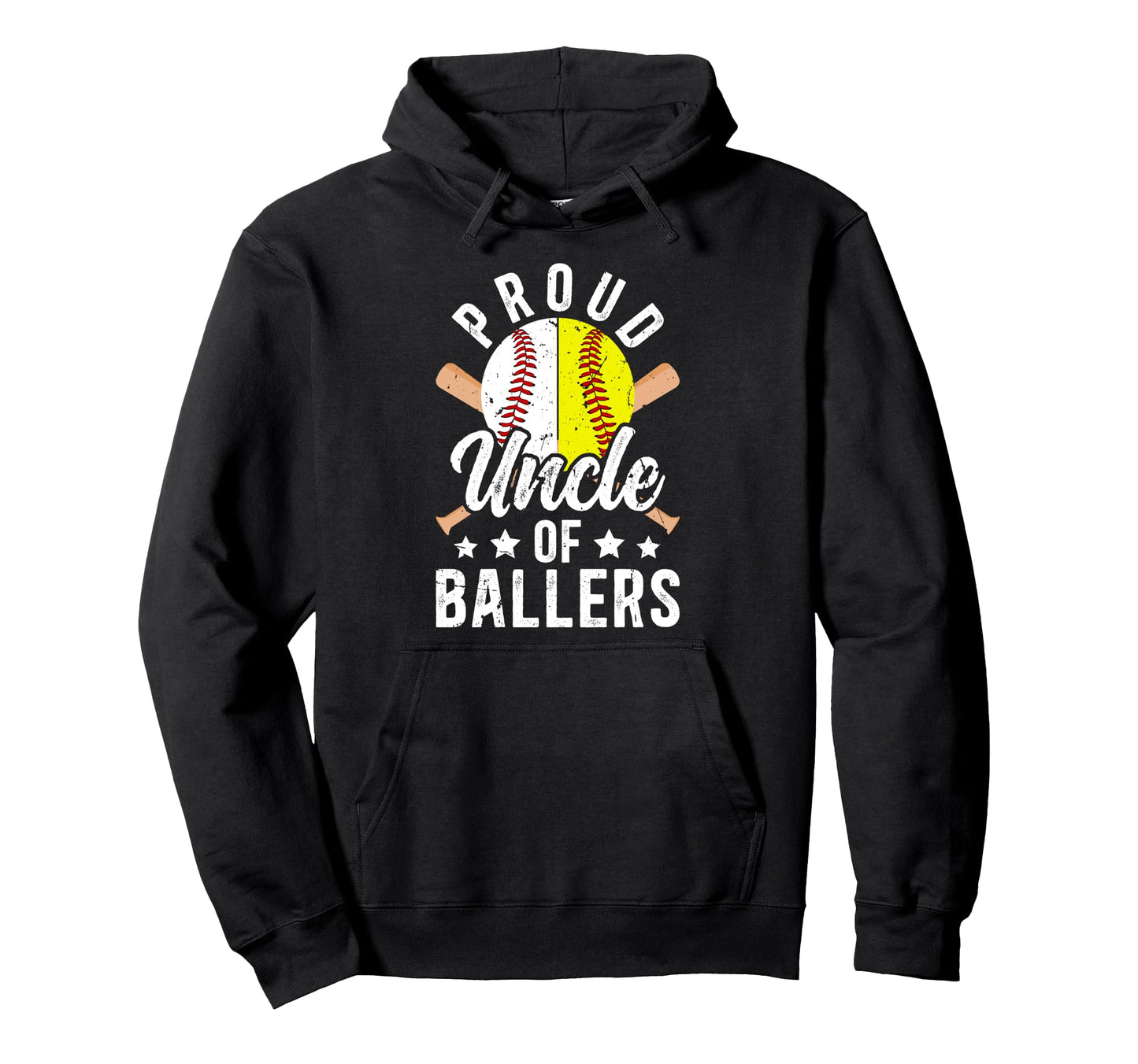 Proud Uncle Ballers Baseball Softball Hoodie - Streetwear Style Unisex - T-Shirt, Sweatshirt, Hoodie