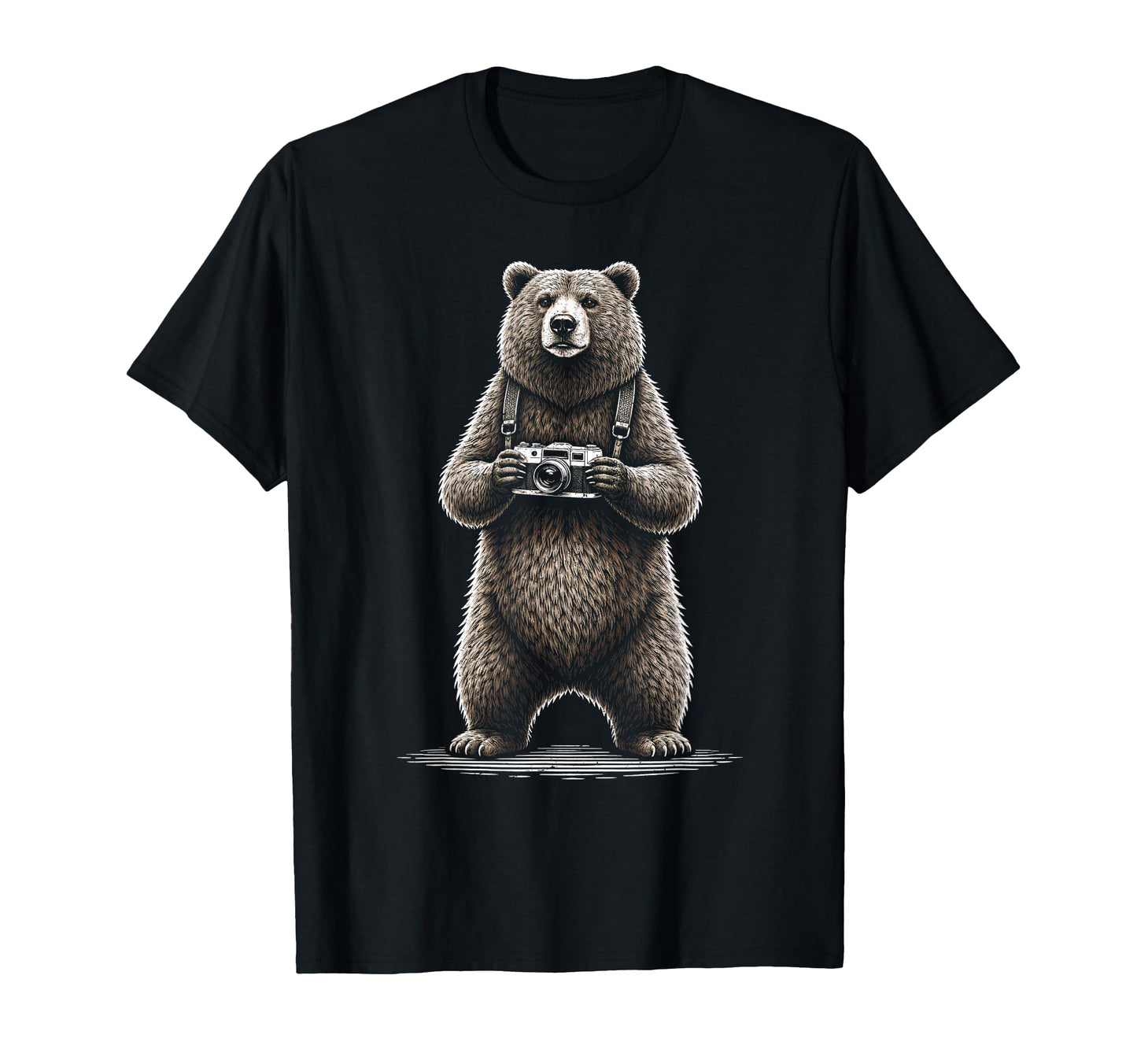 Funny Bear Photographer Camera T-Shirt - Trendy Graphic Men Women - T-Shirt, Sweatshirt, Hoodie