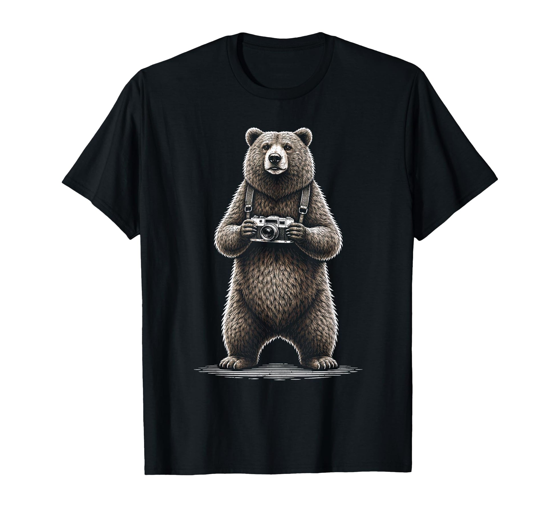 Funny Bear Photographer Camera T-Shirt - Trendy Graphic Men Women - T-Shirt, Sweatshirt, Hoodie