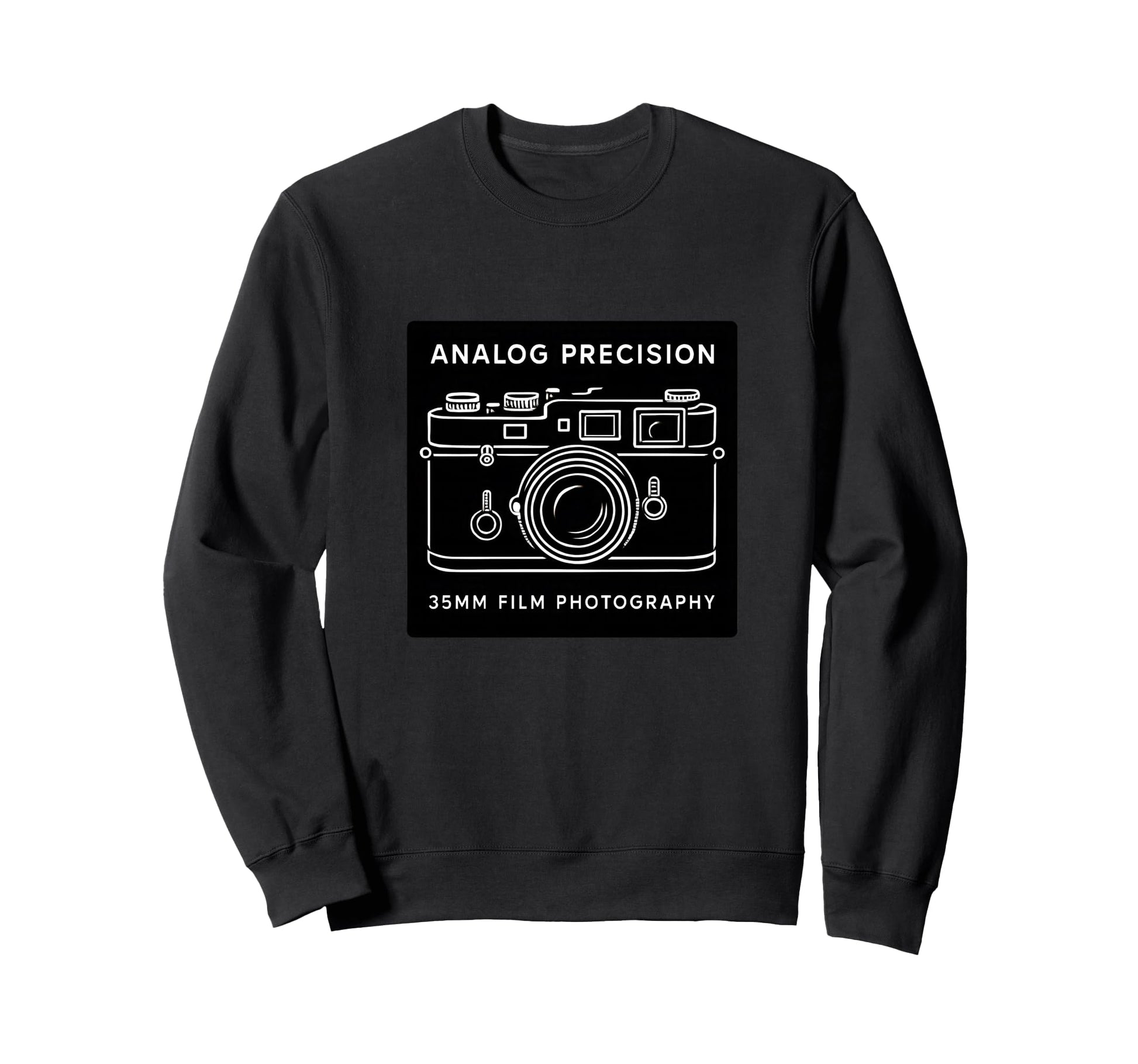 Analog Precision 35Mm Camera Art Sweatshirt - Minimalist Print Men Women - T-Shirt, Sweatshirt, Hoodie