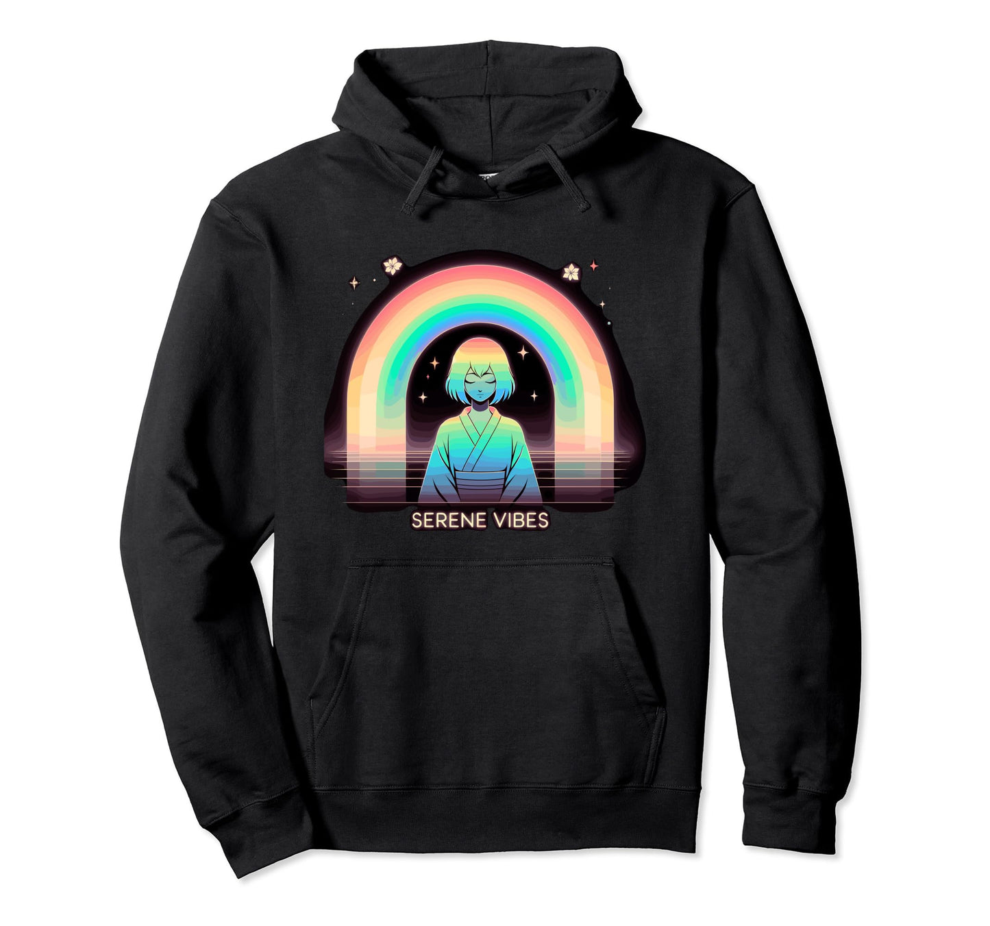 Rainbow Anime Serenity 80S Nostalgia Hoodie - Streetwear Style for Adults - T-Shirt, Sweatshirt, Hoodie