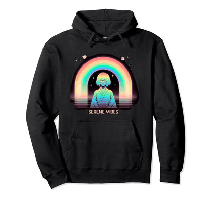Rainbow Anime Serenity 80S Nostalgia Hoodie - Streetwear Style for Adults - T-Shirt, Sweatshirt, Hoodie