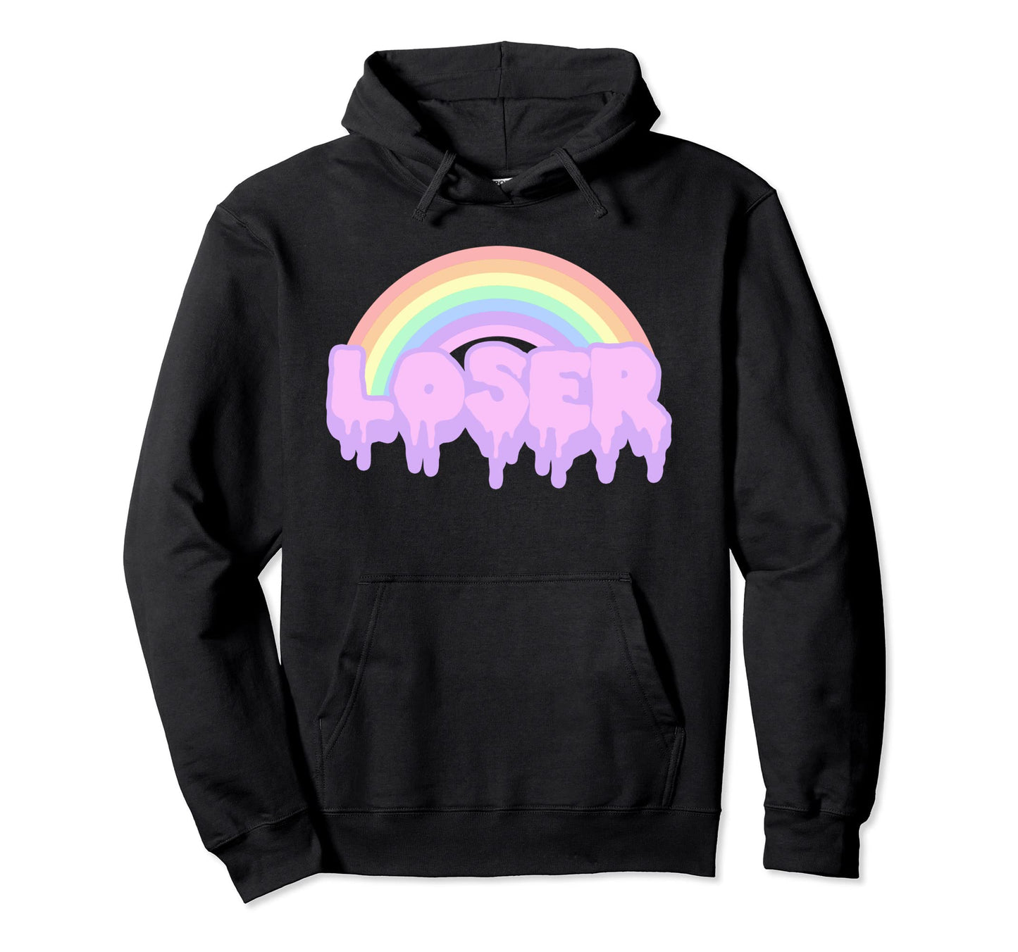 Loser 90S Pastel Grunge Aesthetic Rainbow Hoodie - Minimalist Print Unisex - T-Shirt, Sweatshirt, Hoodie