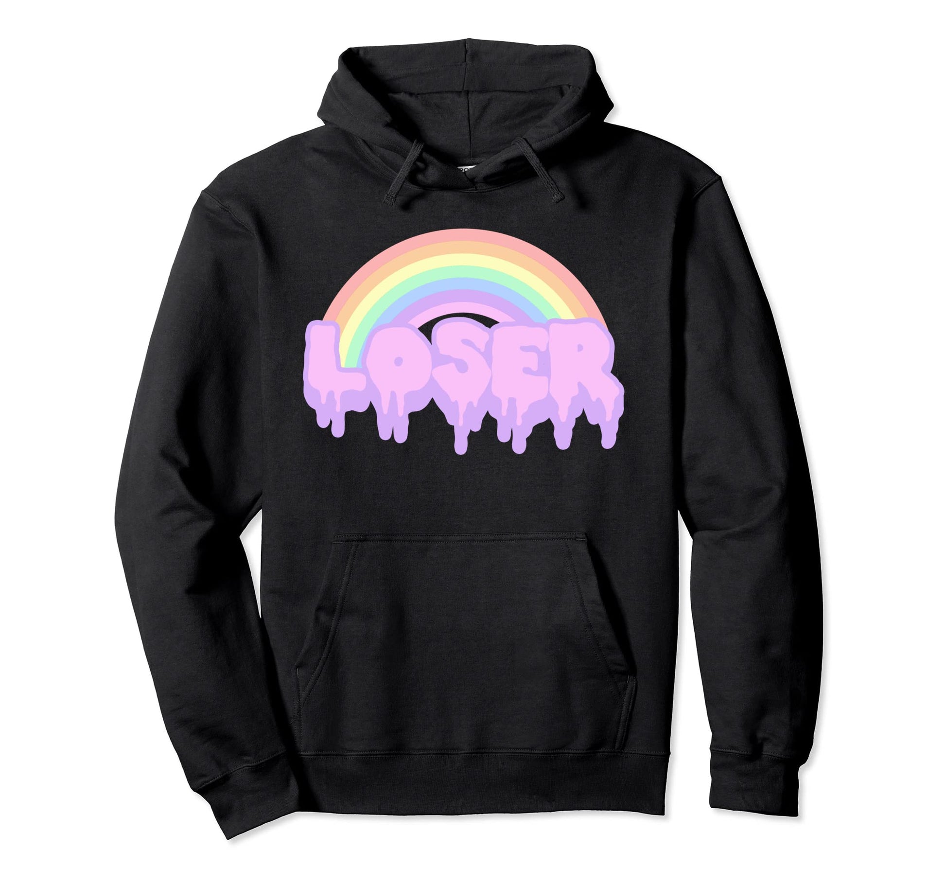 Loser 90S Pastel Grunge Aesthetic Rainbow Hoodie - Minimalist Print Unisex - T-Shirt, Sweatshirt, Hoodie