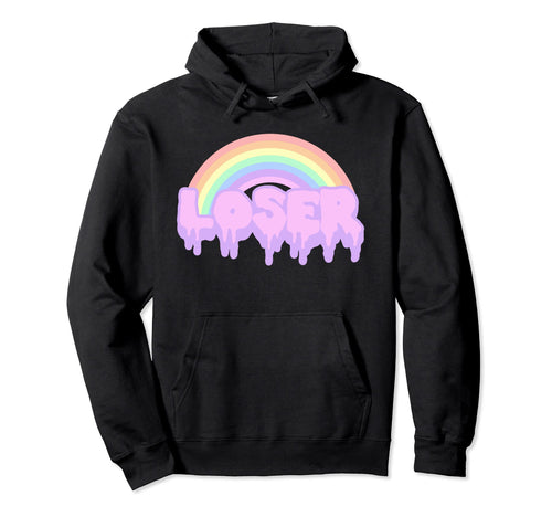 Loser 90S Pastel Grunge Aesthetic Rainbow Hoodie - Minimalist Print Unisex - T-Shirt, Sweatshirt, Hoodie