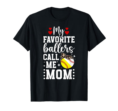 My Favorite Ballers Call Me Mom T-Shirt - Custom Art Print Men Women - T-Shirt, Sweatshirt, Hoodie