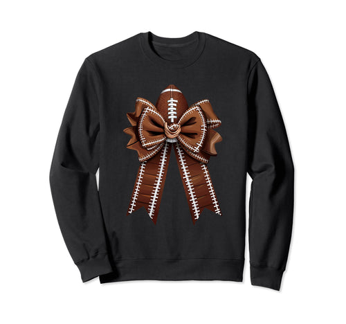 Womens Moms Coquette Bow Football Sweatshirt - Fun Novelty Design Unisex - T-Shirt, Sweatshirt, Hoodie