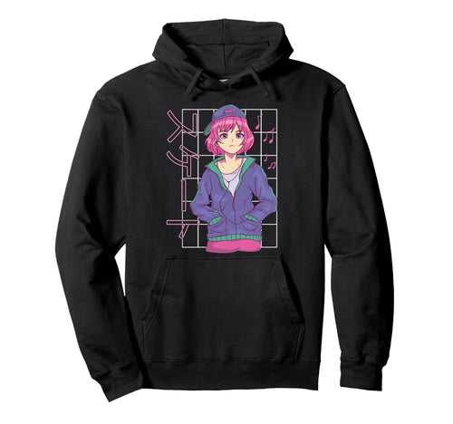Anime Skater Skating Japanese Aesthetic Hoodie - Unique Graphic Men Women - T-Shirt, Sweatshirt, Hoodie