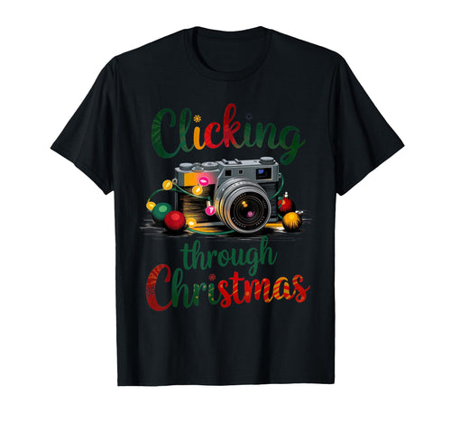 Clicking Through Camera Holiday Light T-Shirt - Streetwear Style for Adults - T-Shirt, Sweatshirt, Hoodie