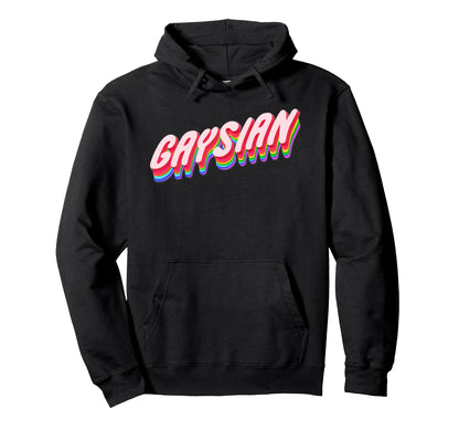 Gaysian Lgbtq Asian Pride Rainbow Hoodie - Minimalist Print Unisex - T-Shirt, Sweatshirt, Hoodie