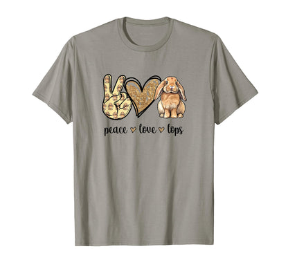 Womens Peace Love Mini Holland Lop T-Shirt - Fun Novelty Design Unisex - T-Shirt, Sweatshirt, Hoodie