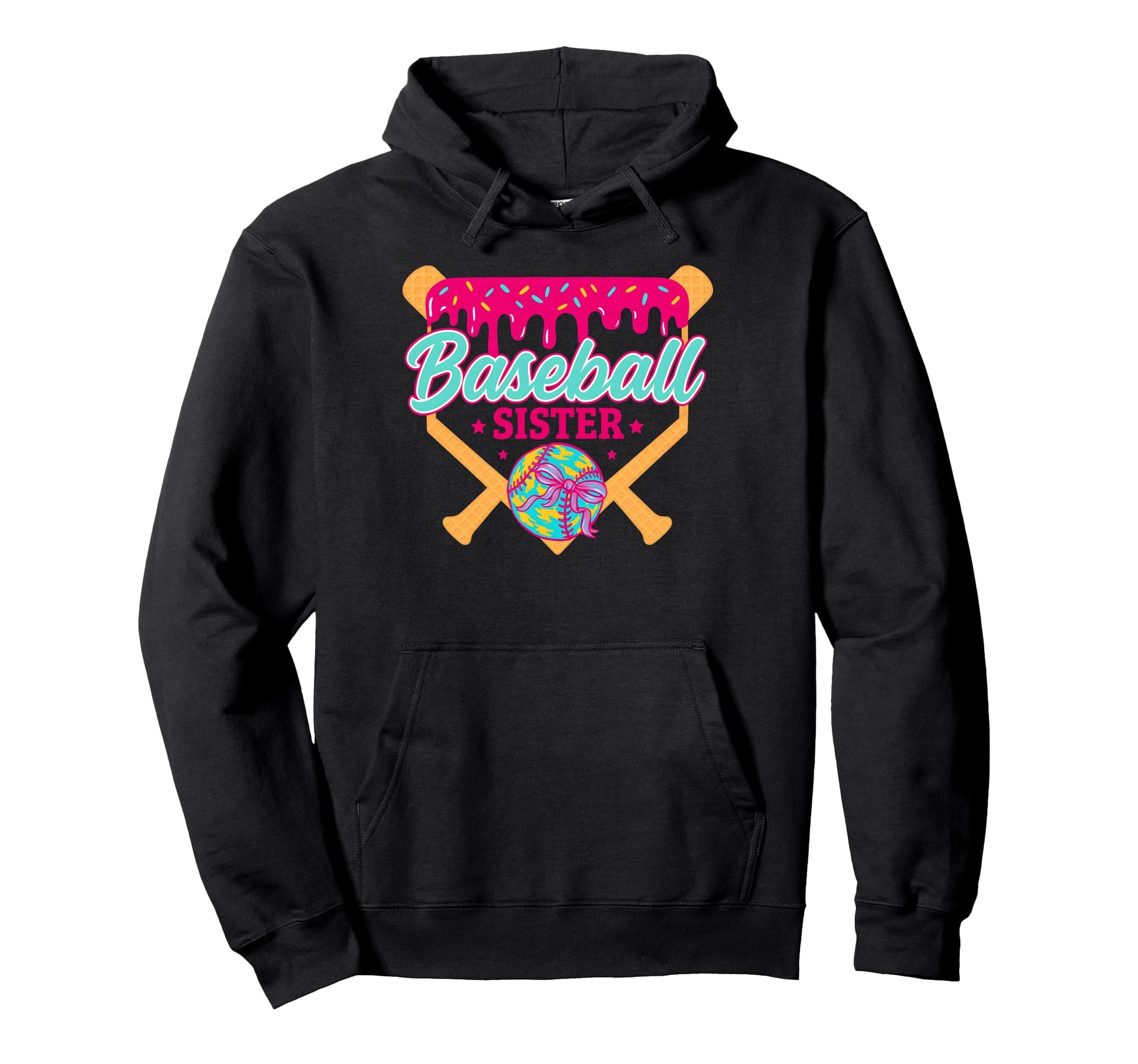 Baseball Sister Drip Ice Cream Hoodie - Custom Art Print Men Women - T-Shirt, Sweatshirt, Hoodie