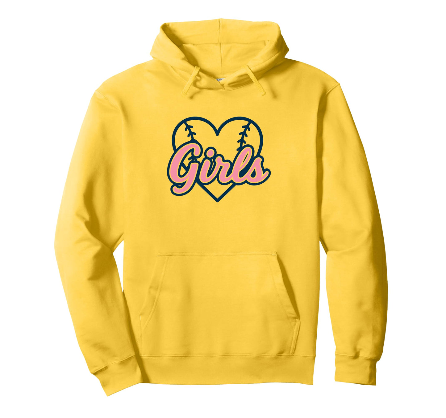 Baseball Outlined Heart Teens Love Hoodie - Minimalist Print Men Women - T-Shirt, Sweatshirt, Hoodie