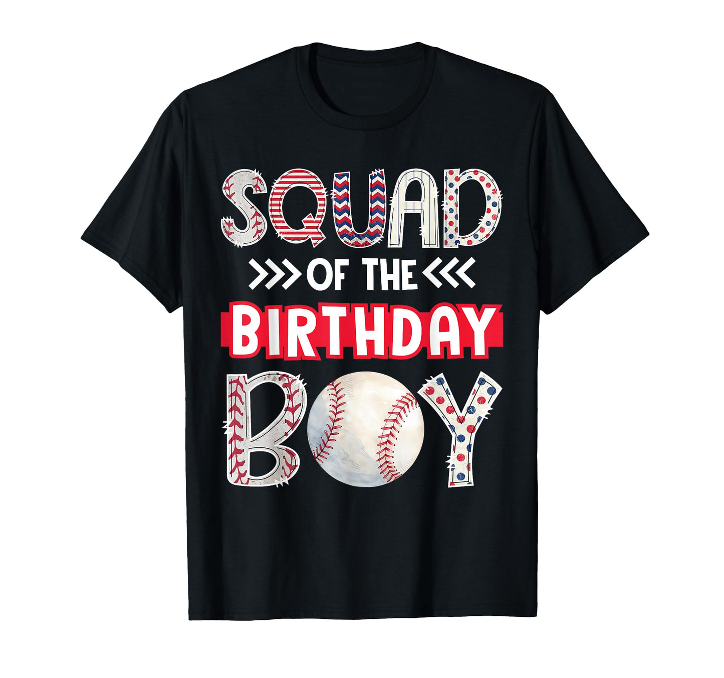 Squad Birthday Baseball Family Squad T-Shirt - Custom Art Print Men Women - T-Shirt, Sweatshirt, Hoodie