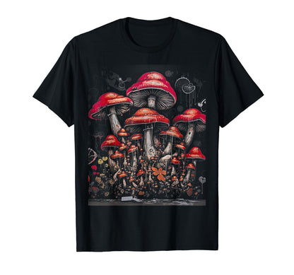 90S Grunge Mushroom Art Aesthetic T-Shirt - Aesthetic Graphic Unisex - T-Shirt, Sweatshirt, Hoodie