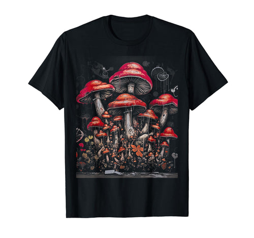 90S Grunge Mushroom Art Aesthetic T-Shirt - Aesthetic Graphic Unisex - T-Shirt, Sweatshirt, Hoodie