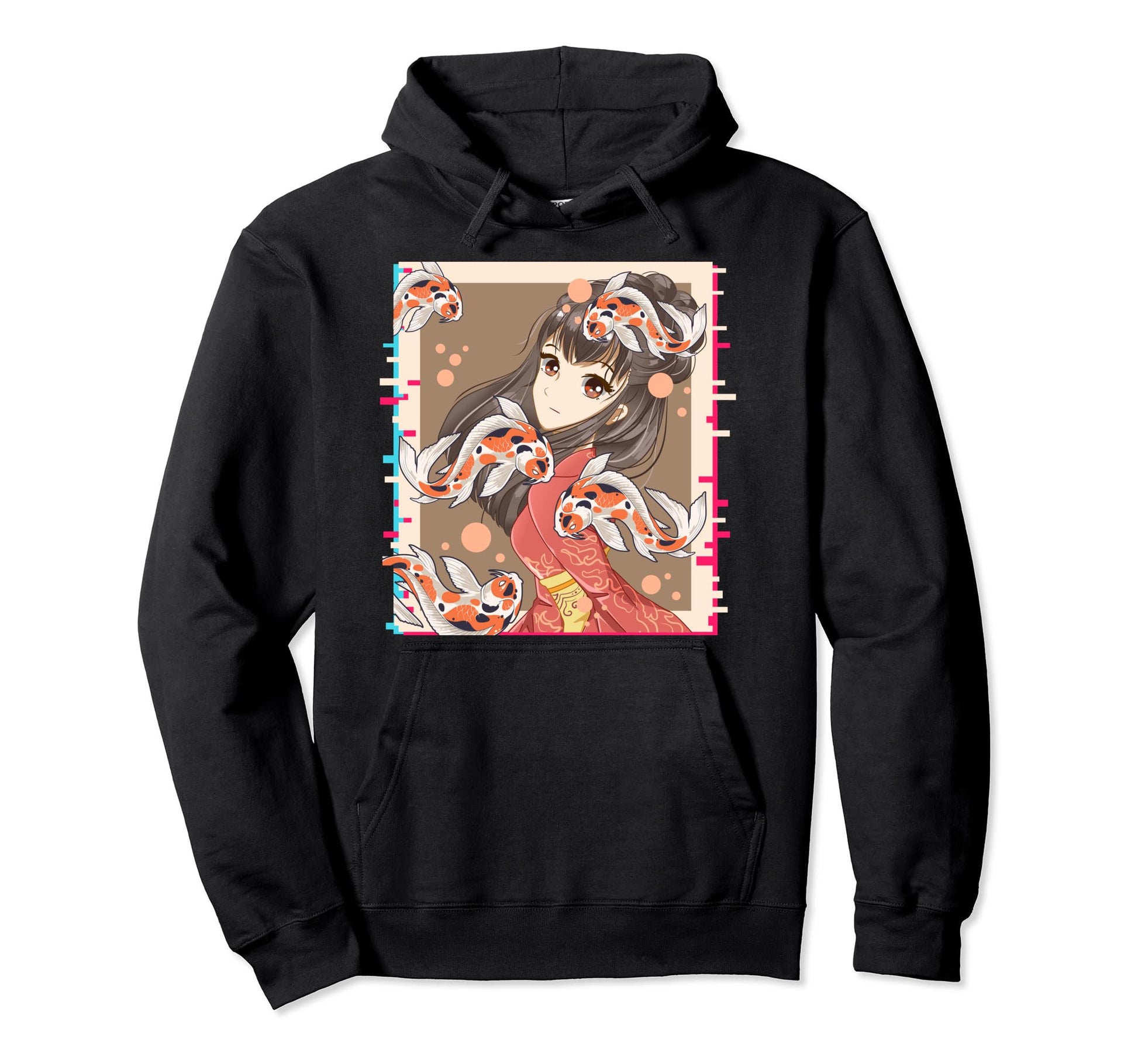 Vaporwave Glitch Aesthetic Anime Hoodie - Fun Novelty Design for Adults - T-Shirt, Sweatshirt, Hoodie