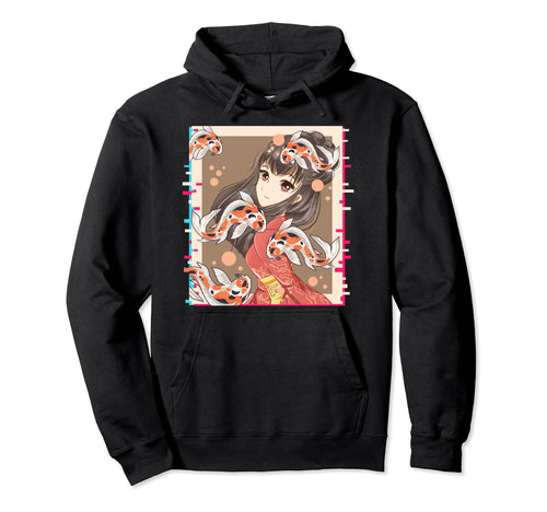 Vaporwave Glitch Aesthetic Anime Hoodie - Fun Novelty Design for Adults - T-Shirt, Sweatshirt, Hoodie