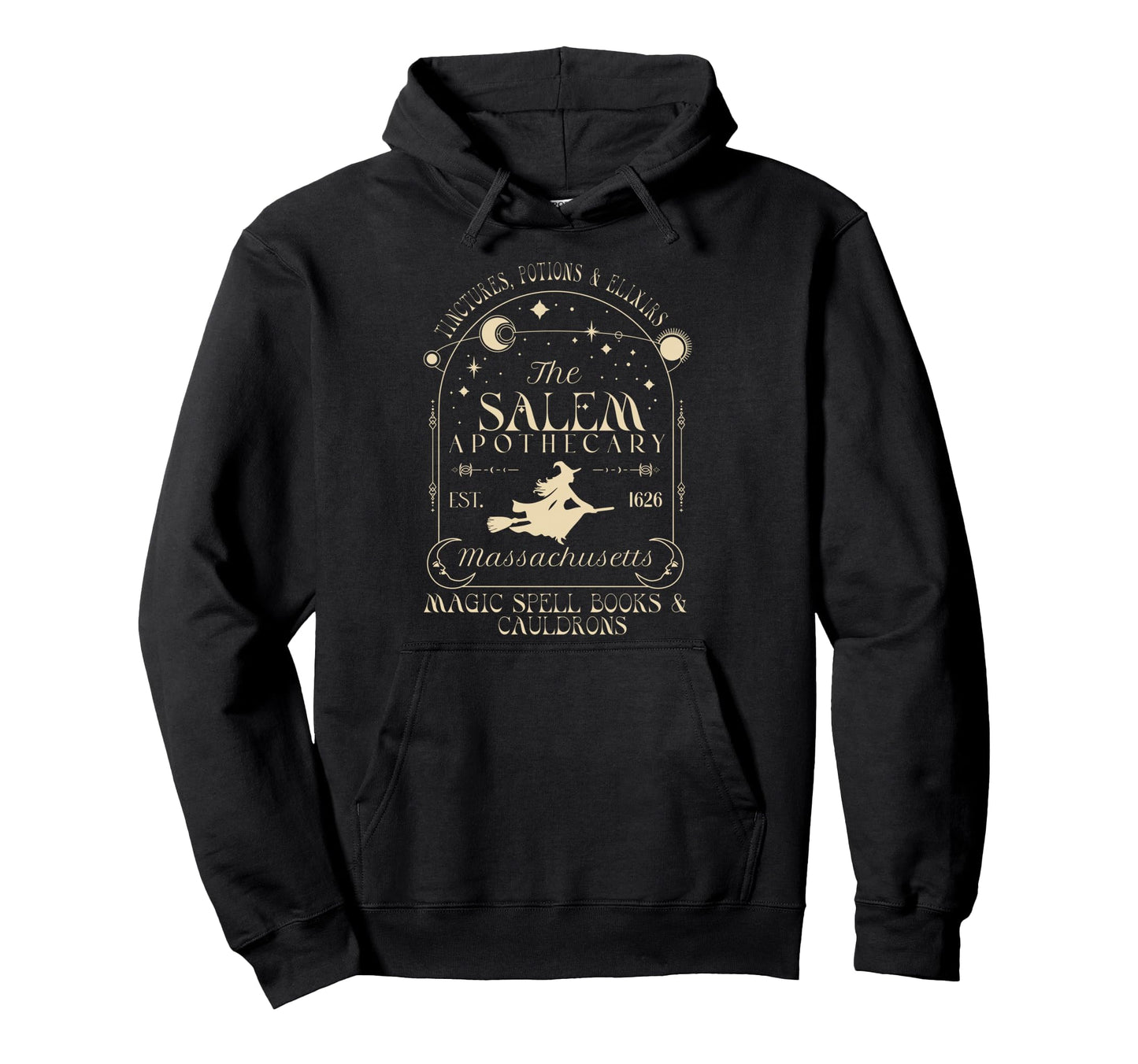 Boho Celestial Salem Apothecary Witch Hoodie - Trendy Graphic for Adults - T-Shirt, Sweatshirt, Hoodie