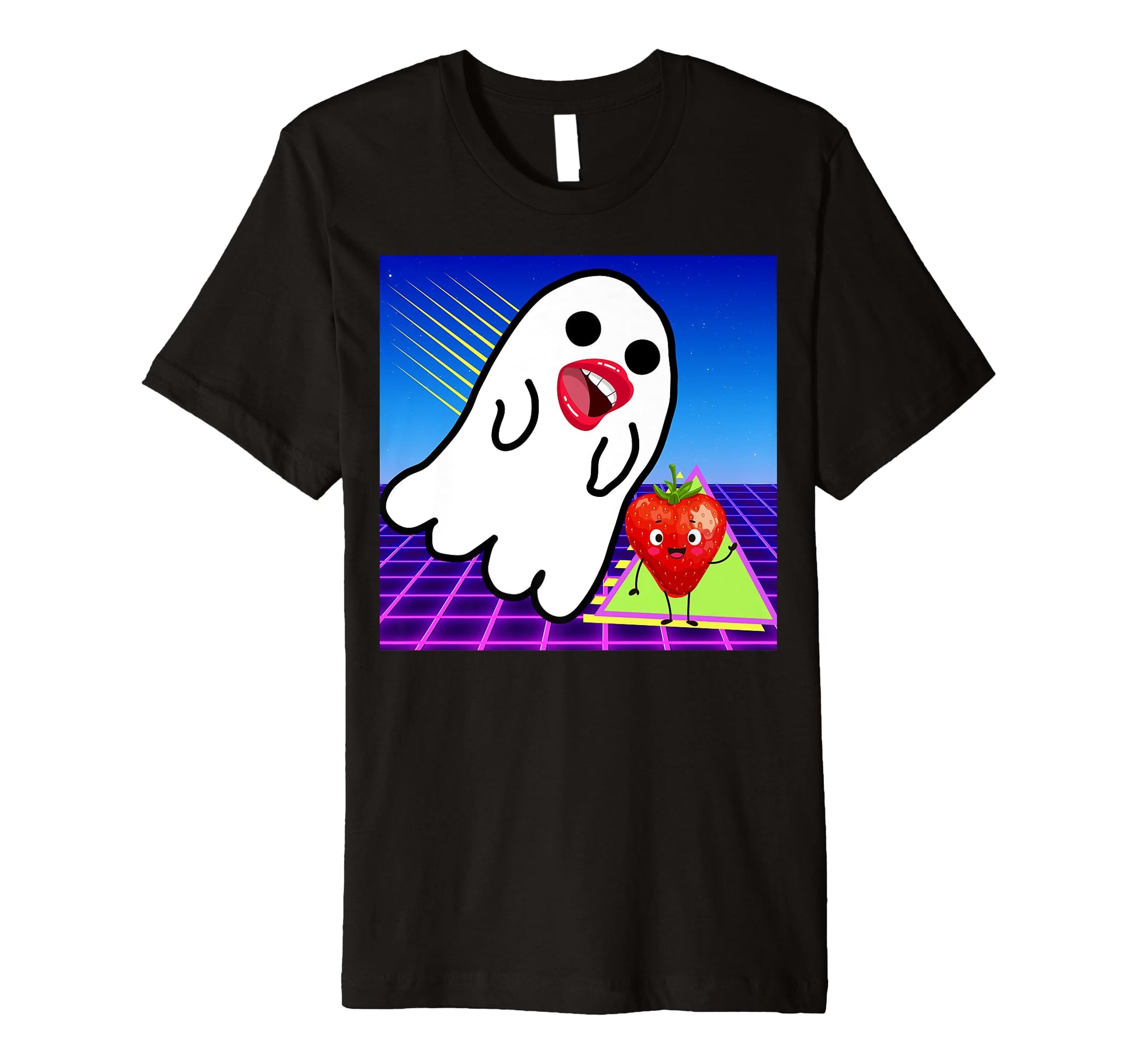 Ghost Eating Strawberry Weirdcore Y2K T-Shirt - Streetwear Style Unisex - T-Shirt, Sweatshirt, Hoodie