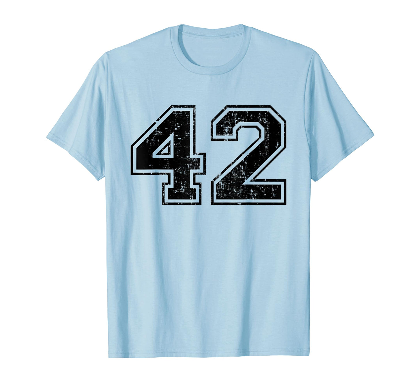 Number 42 Varsity Distressed Sport Team T-Shirt - Unique Graphic Unisex - T-Shirt, Sweatshirt, Hoodie