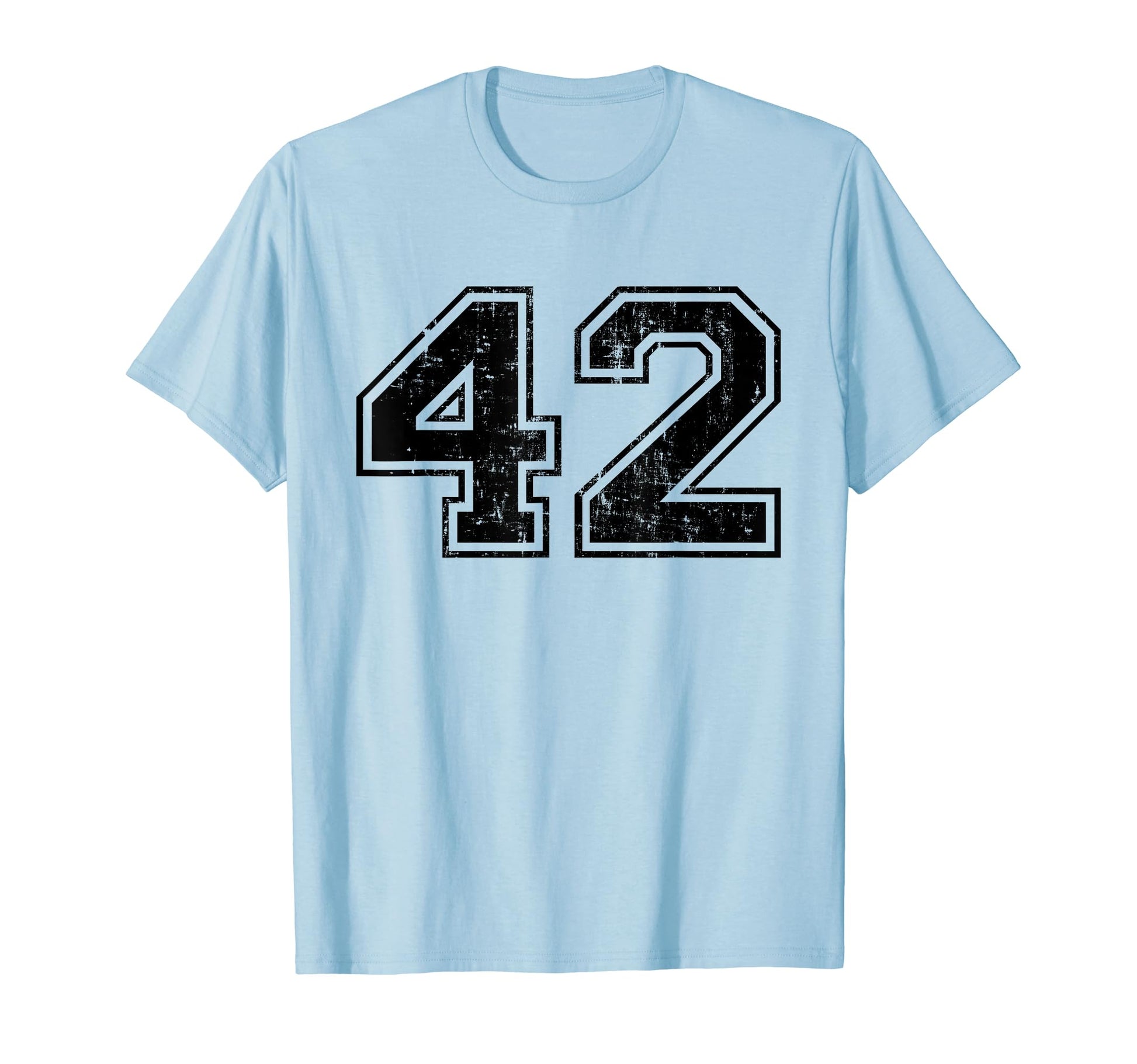 Number 42 Varsity Distressed Sport Team T-Shirt - Unique Graphic Unisex - T-Shirt, Sweatshirt, Hoodie