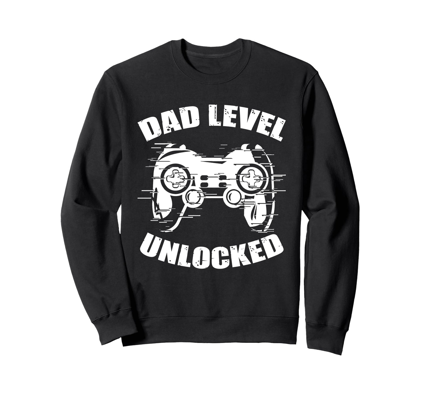 Dad Level Unlocked Gaming Controller Sweatshirt - Graphic Print Unisex - T-Shirt, Sweatshirt, Hoodie