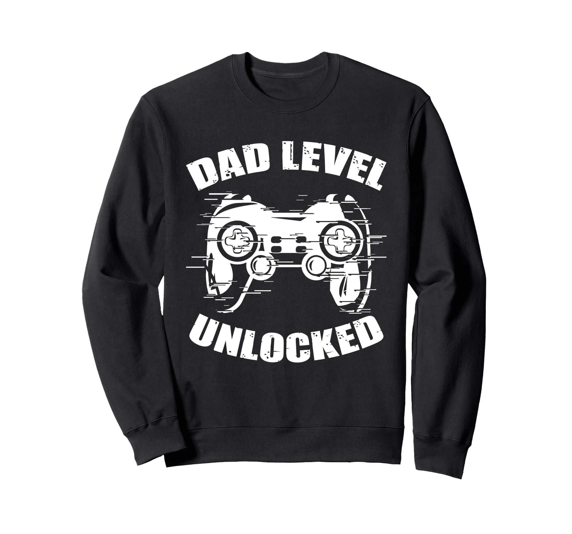Dad Level Unlocked Gaming Controller Sweatshirt - Graphic Print Unisex - T-Shirt, Sweatshirt, Hoodie