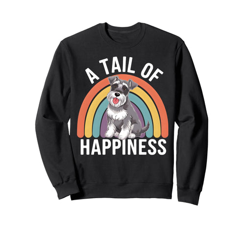 Tail Happiness Miniature Schnauzer Sweatshirt - Fun Novelty Design Unisex - T-Shirt, Sweatshirt, Hoodie