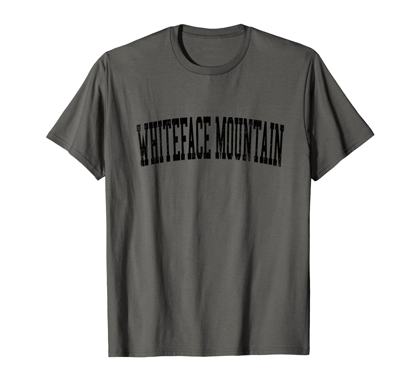 Whiteface Mountain Distressed Black T-Shirt - Fun Novelty Design Men Women - T-Shirt, Sweatshirt, Hoodie