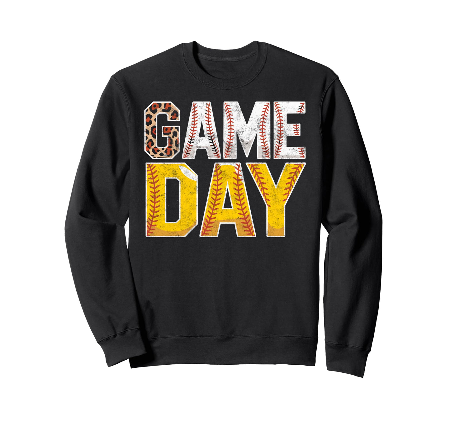 Baseball Game Day Mom Grandma Animal Sweatshirt - Custom Art Print Unisex - T-Shirt, Sweatshirt, Hoodie