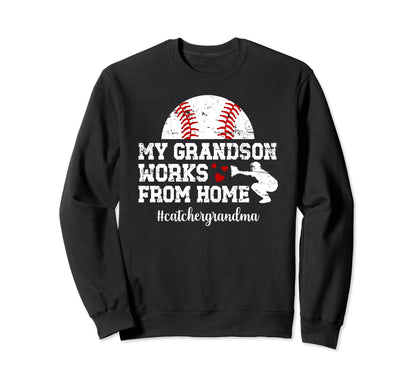 Baseball Catcher Grandma Funny Grandma Sweatshirt - Trendy Graphic Unisex - T-Shirt, Sweatshirt, Hoodie