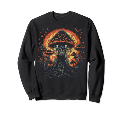 90S Grunge Mushroom Art Sweatshirt - Fun Novelty Design Men Women - T-Shirt, Sweatshirt, Hoodie