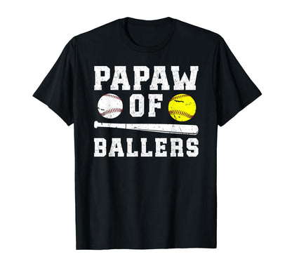 Papaw Ballers Proud Baseball Softball T-Shirt - Streetwear Style Unisex - T-Shirt, Sweatshirt, Hoodie