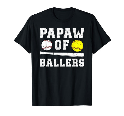Papaw Ballers Proud Baseball Softball T-Shirt - Streetwear Style Unisex - T-Shirt, Sweatshirt, Hoodie