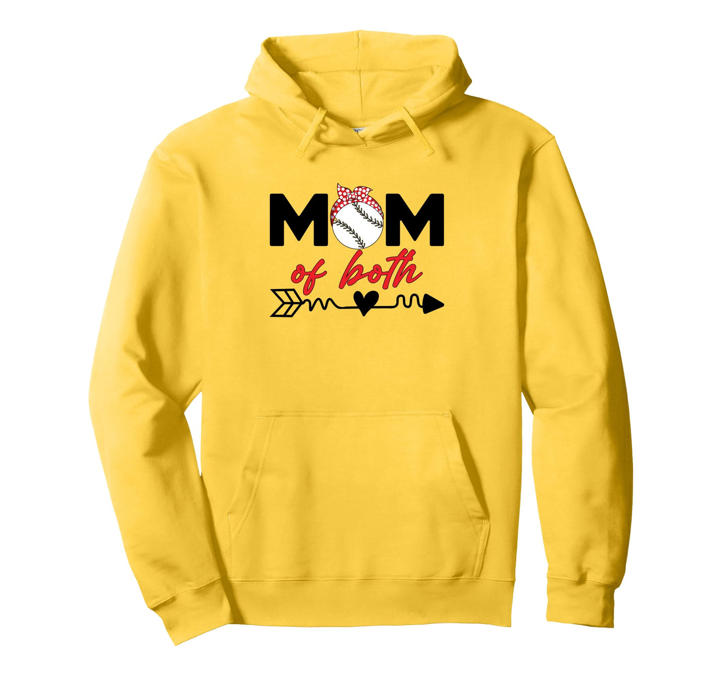 Mom Both Game Day Baseball Softball Mothers Hoodie - Trendy Graphic Unisex - T-Shirt, Sweatshirt, Hoodie