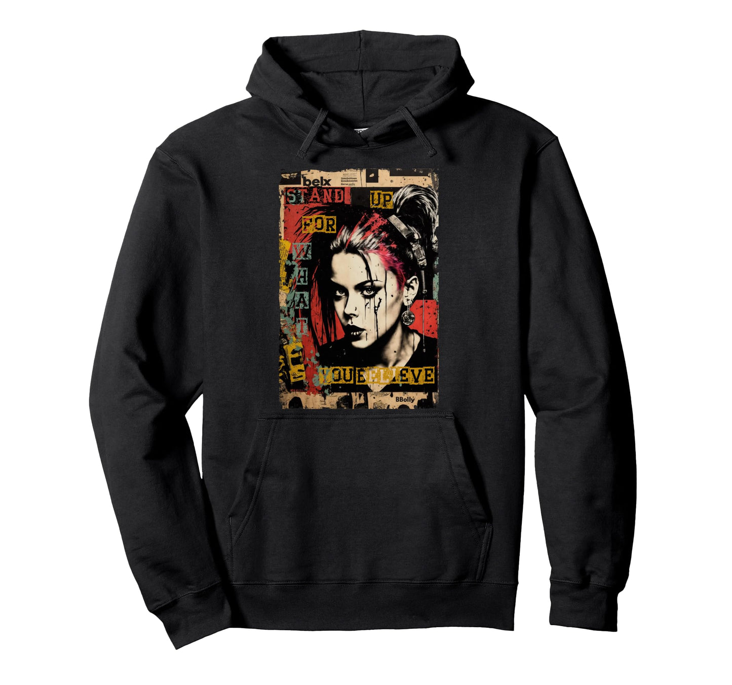 Punk Graffiti Grunge 90S Colorful Hoodie - Casual Everyday Wear Unisex - T-Shirt, Sweatshirt, Hoodie