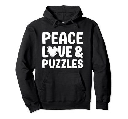 Puzzles I Love Puzzles Brain Games Hoodie - Unique Graphic for Adults - T-Shirt, Sweatshirt, Hoodie