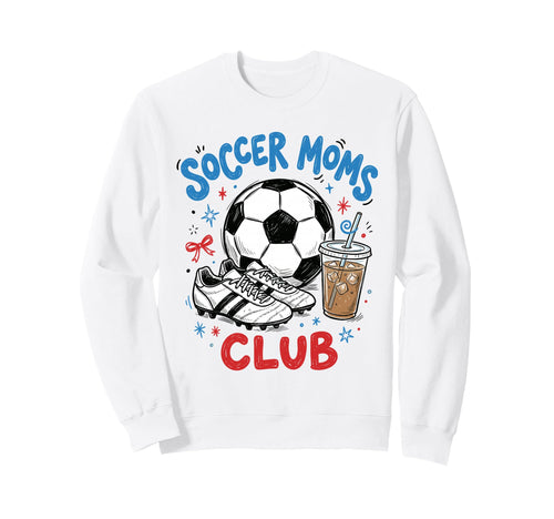 Soccer Moms Club Iced Coffee Cleats Sweatshirt - Graphic Print Men Women - T-Shirt, Sweatshirt, Hoodie