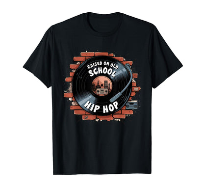 Raised Old School Hip Hop Cassette T-Shirt - Trendy Graphic Unisex - T-Shirt, Sweatshirt, Hoodie
